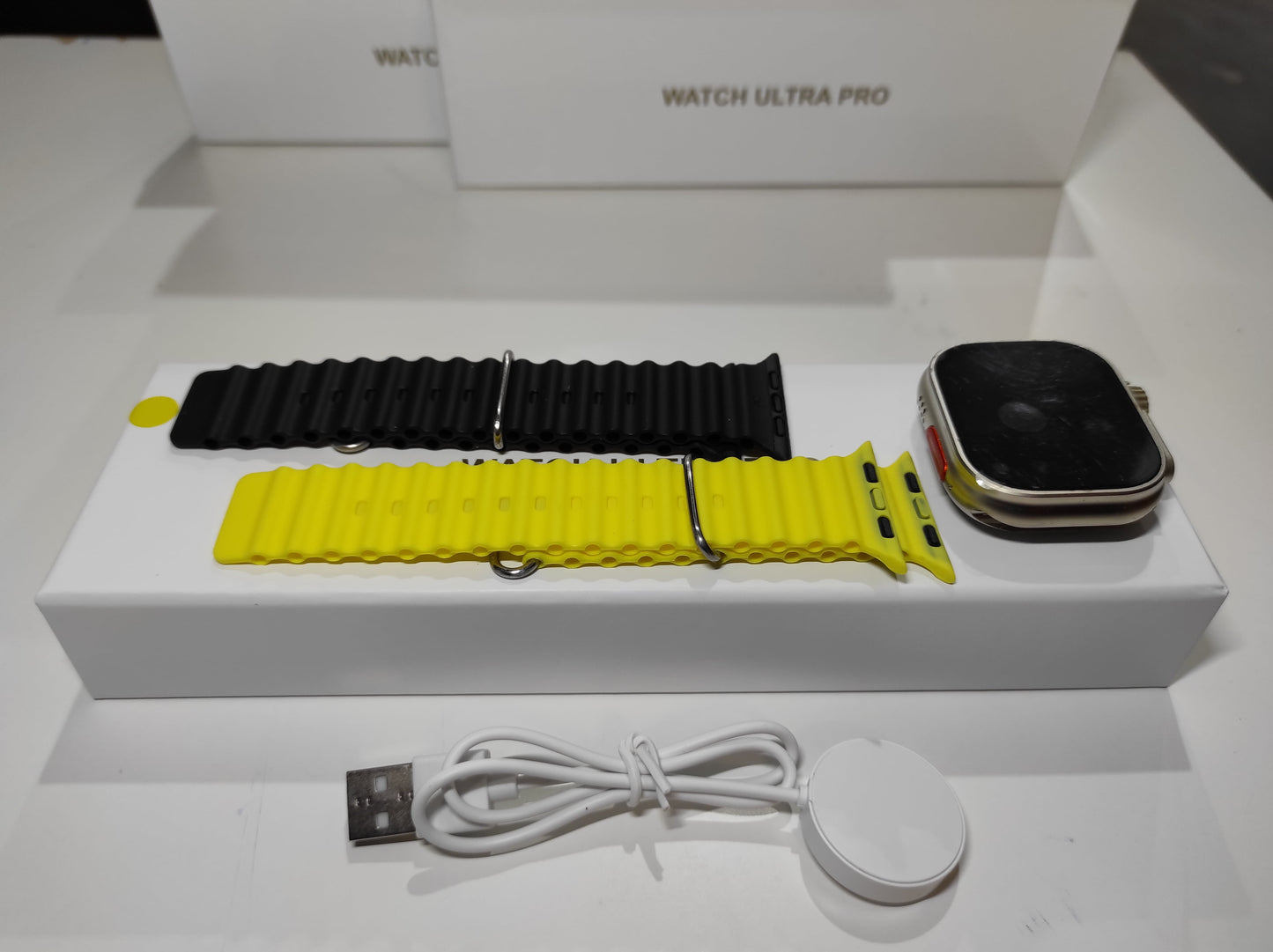 Smartwatch Ultra Pro con 2 correas ( amarillo + negro ) - additional image 8