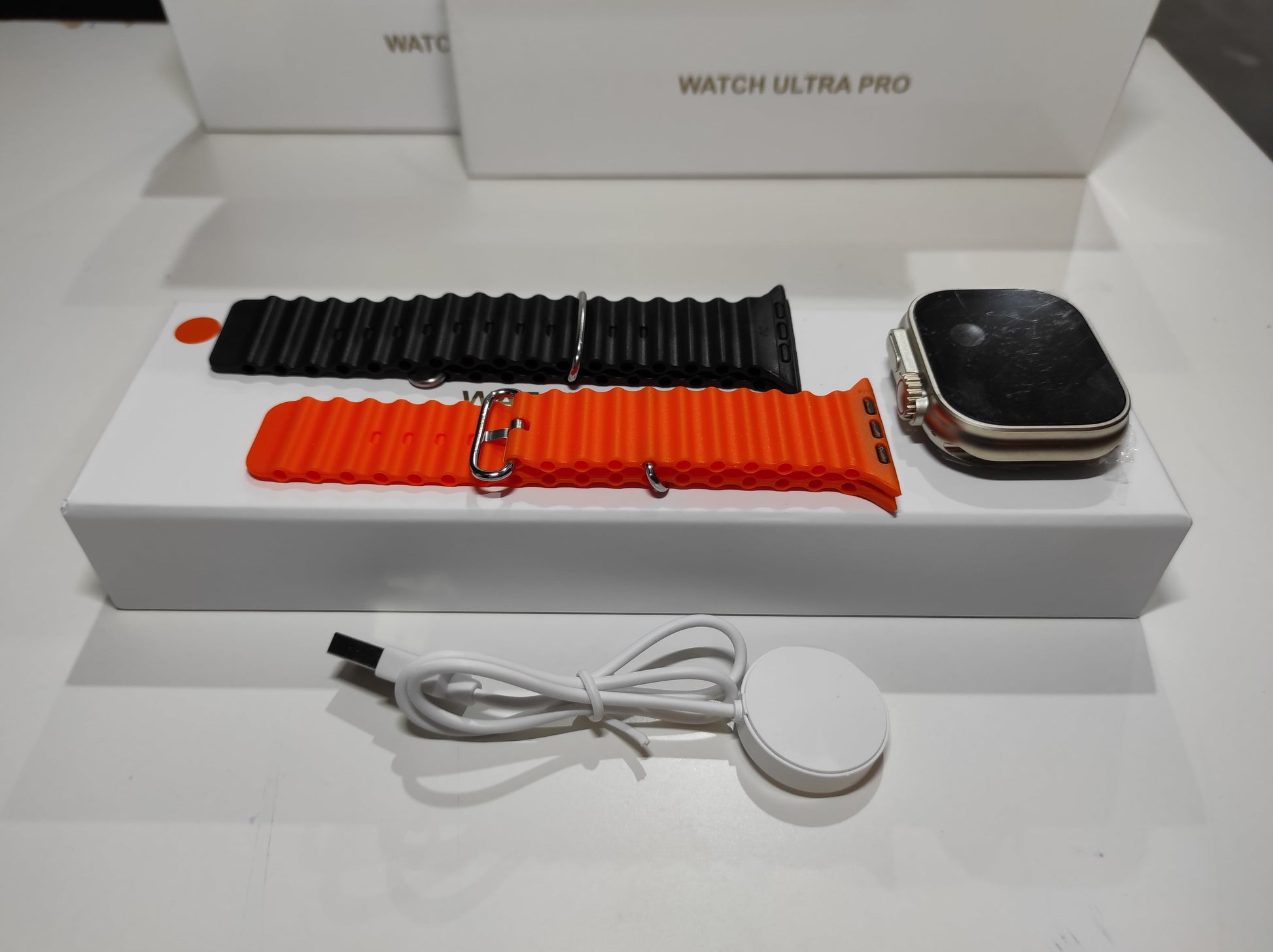 Smartwatch Ultra Pro con 2 correas ( naranja + negro ) - additional image 6